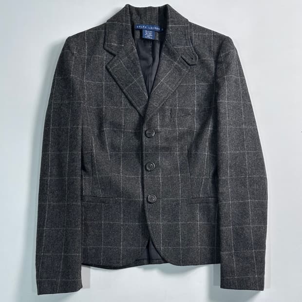 로렌 랄프로렌 글렌체크 울 블레이저