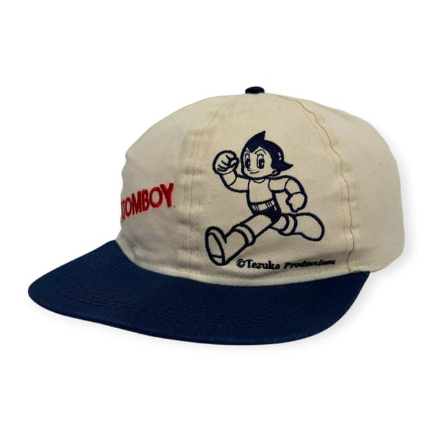 90s 아톰 자수 볼캡 모자