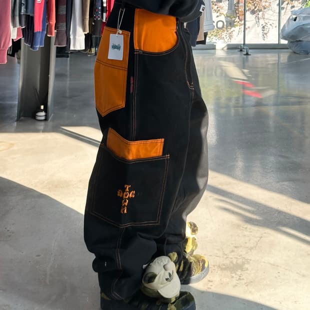 도그타운 자수 더블포켓 스티치 워크카고팬츠