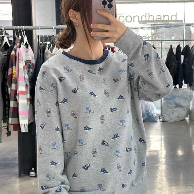 폴로랄프로렌 베어 그레이헤더 스웻맨투맨