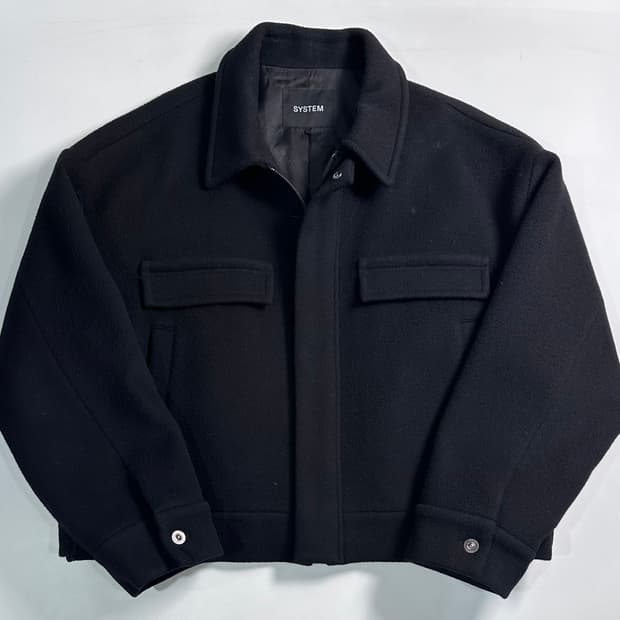 시스템 블랙 울 자켓  