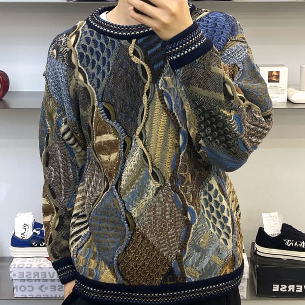 카를로 알베르토 3D 오스트렐리아 케이블 울 스웨터