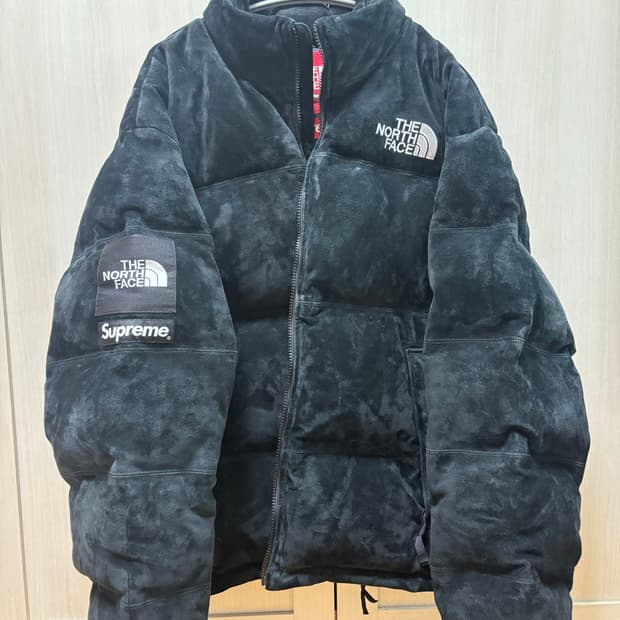 슈프림 노스페이스 스웨이드 눕시 블랙 L