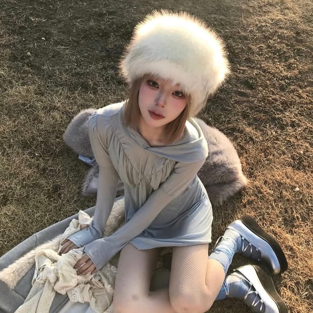 (꿘나 착용) 샵페어리 후드 원피스