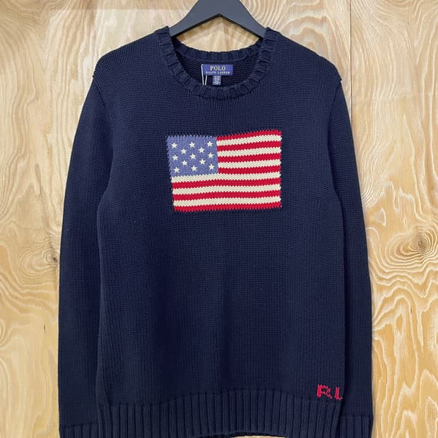 폴로 랄프 로렌 스타 & 스트라이프 스웨터