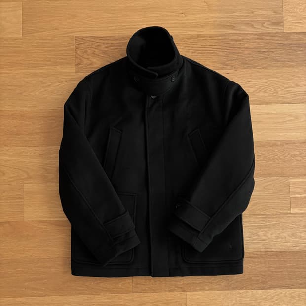 예일 발마칸 하프 코트 블랙 M