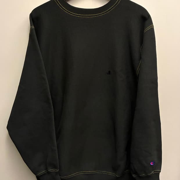 (XL)90s 챔피온 빈티지 리버스위브 스웻셔츠 맨투맨 블랙