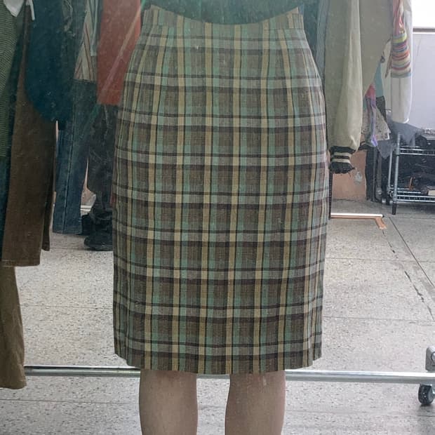 burberry 미디 스커트