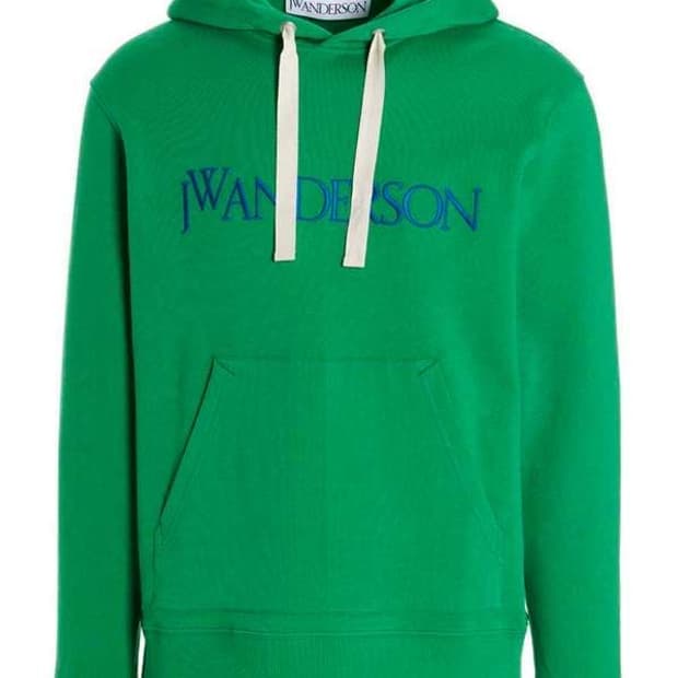 JW앤더슨/ 로고 자수 후드티셔츠/ XL