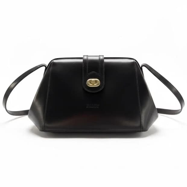 Bally 발리 블랙 레더 크로스백