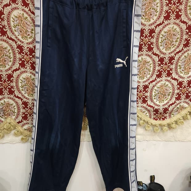 푸마 사이드라인 트레이닝 팬츠 일본판 네이비/그레이

