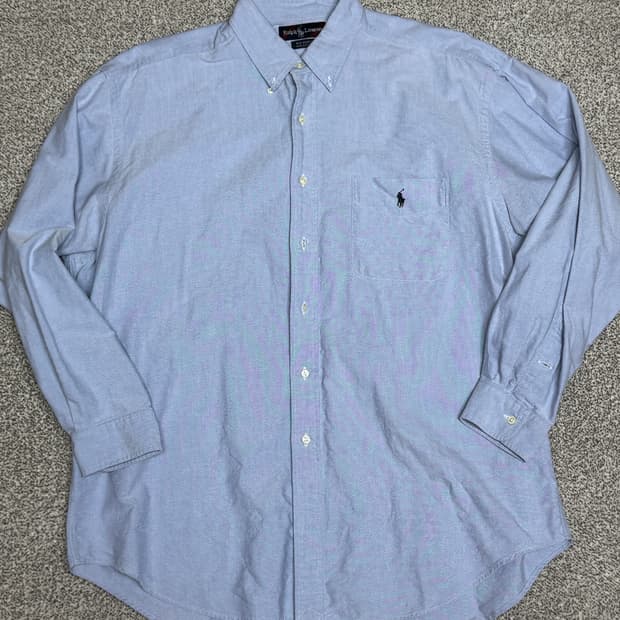 폴로 랄프로렌 블루 빅셔츠 L