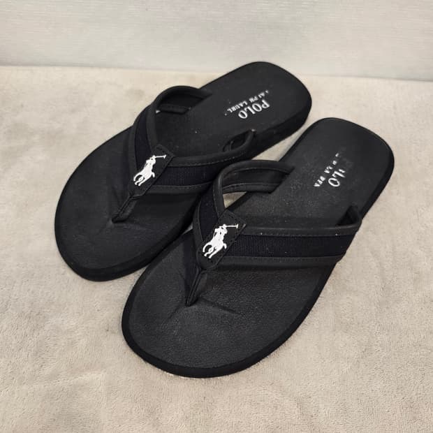 폴로 랄프로렌 남여공용 블랙 쪼리 245~250