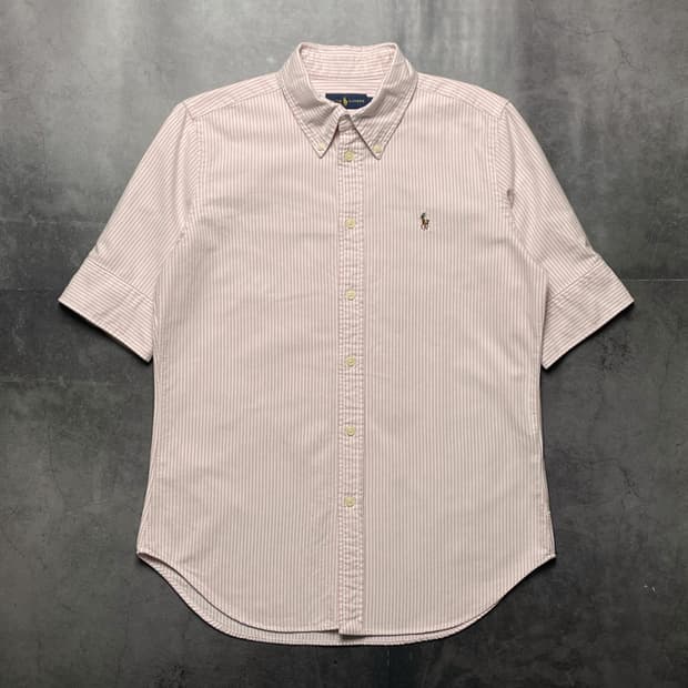 RALPH LAUREN 랄프로렌 핑크 옥스포드 반팔셔츠 A01332