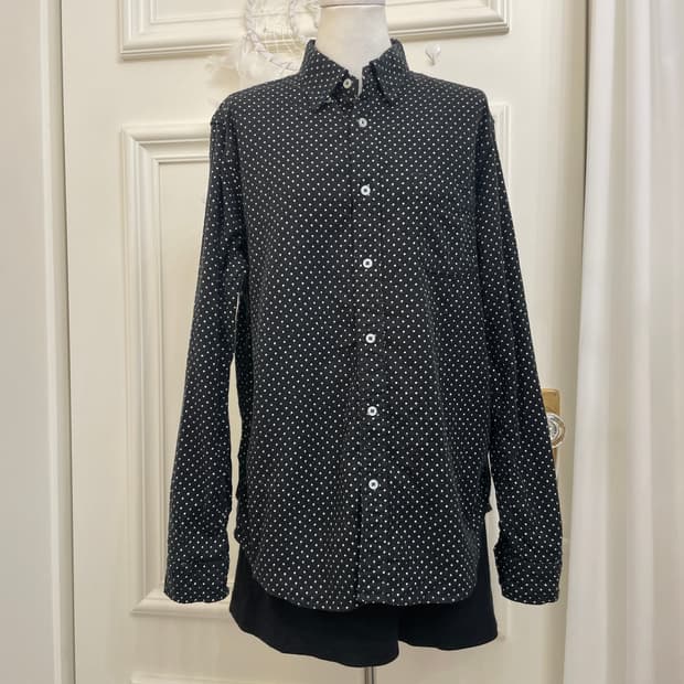 black dot wool warm shirt(size-M)