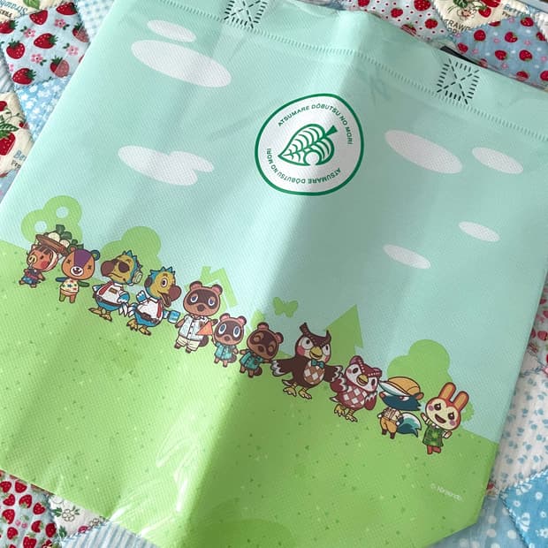 (신상굿즈) 동물의숲 손가방 패밀리마트 부직포