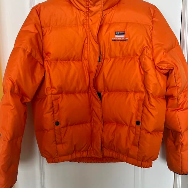 폴로 진 컴퍼니 랄프 로렌 패딩 자켓 오렌지