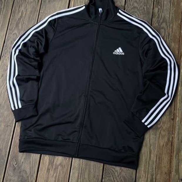 아디다스 블랙 검정 트랙탑 져지집업 105/XL