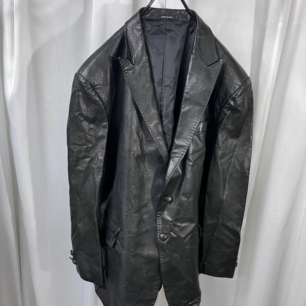 GIORGIO ARMANI leather car coat 
