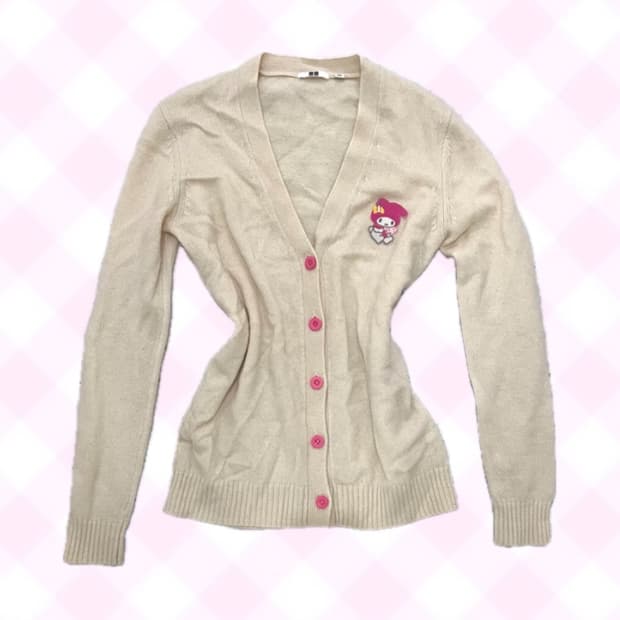 일본 빈티지 유니클로 마이멜로디 가디건 리즈리사 갸루 산리오 히메갸루