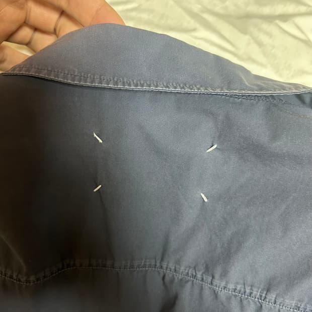 maison margiela 15ss stitch shirt navy