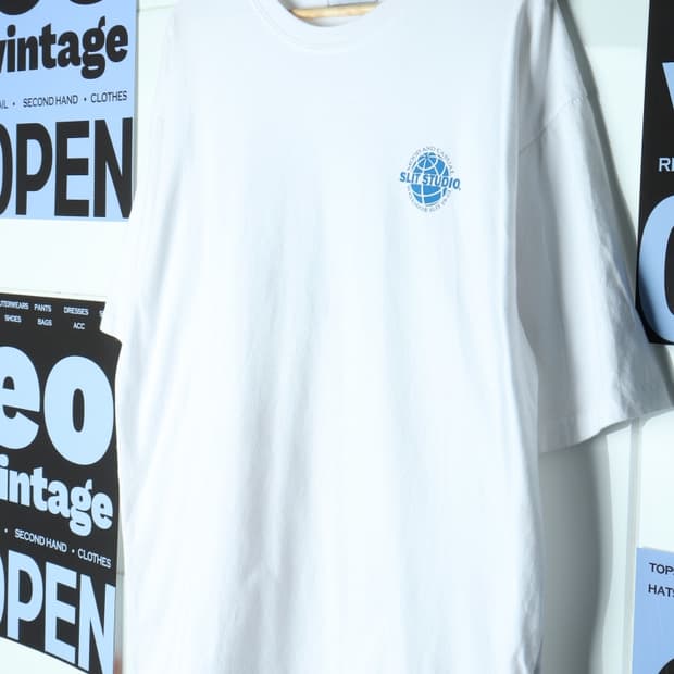 (L-2XL) 브랜드빈티지 반팔 티셔츠 박시 흰색 스트릿-H30026