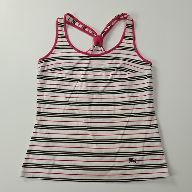 CK367 S 버버리 00s 스트라이프 슬리브리스 티셔츠