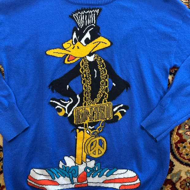 90s Daffy Duck "Hip Hop" Knit Sweater