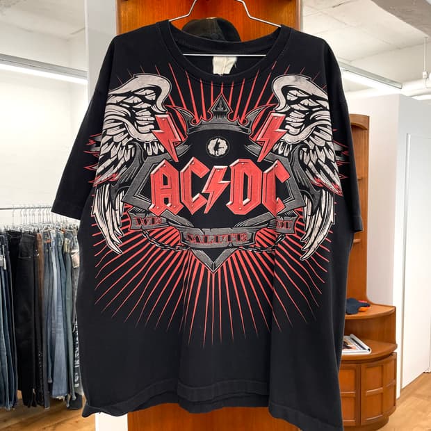 AC/DC 부틀렉 빈티지 반팔 티셔츠