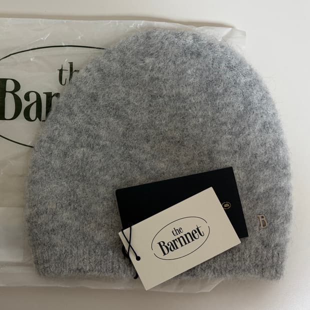 새상품 택o) 더바넷 스노우벌룬 비니 그레이