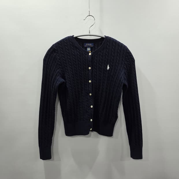 폴로랄프로렌 여아 케이블 니트 가디건 네이비 M/8/10 