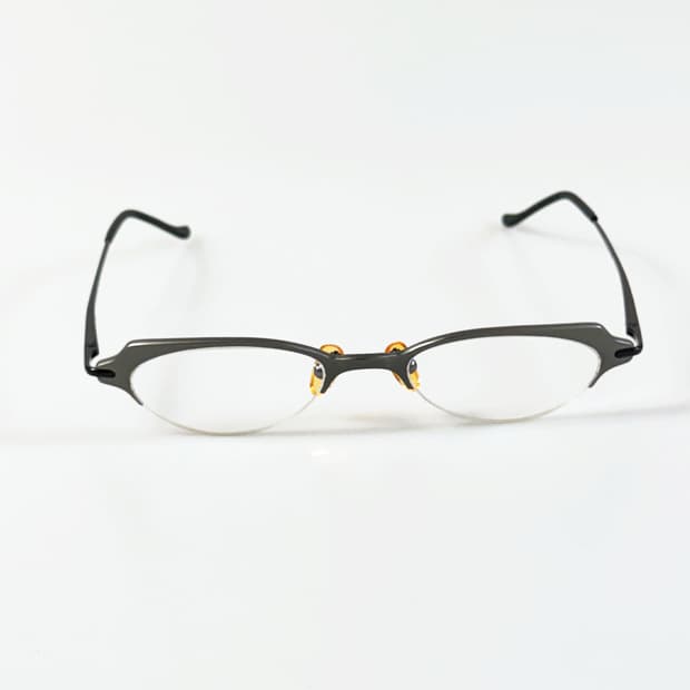 90s JEAN FRANCOIS 그레이 스퀘어 반무테 빈티지 안경