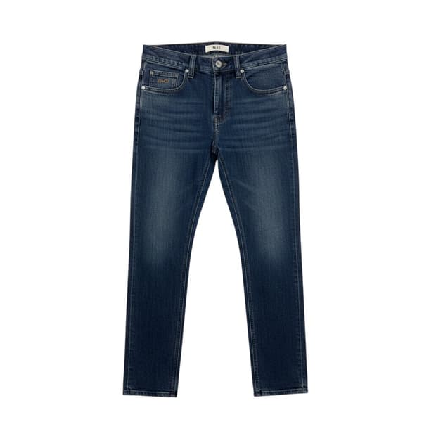 (30) 플랙 슬림핏 중청 데님 팬츠