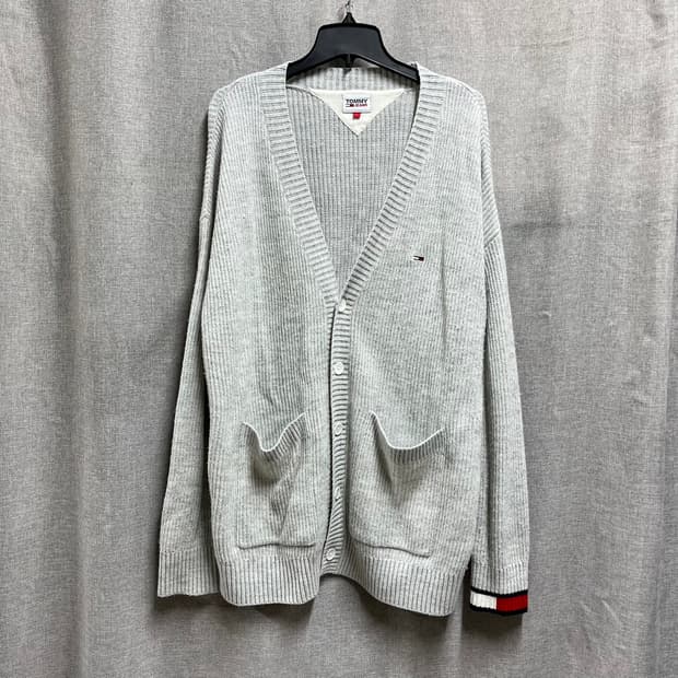 [L/오버핏] 타미진스 와플 울 혼방 가디건