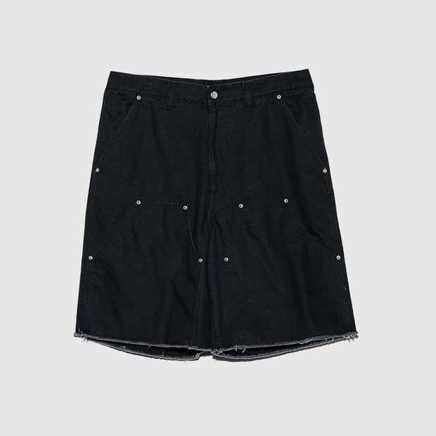 UW1191 DOUBLE KNEE DUCK SHORTS (BLACK)