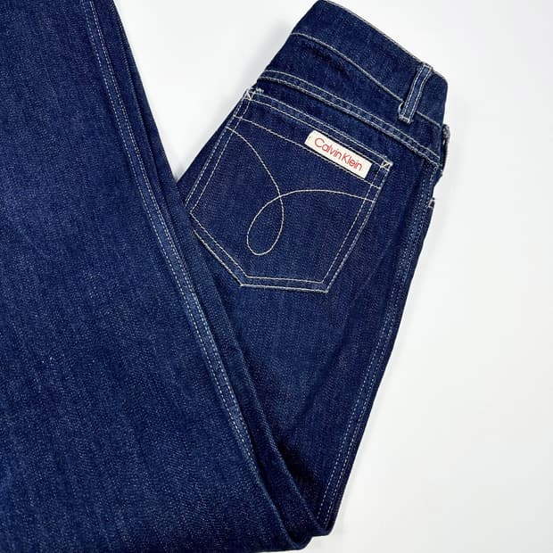 캘빈클라인 CK 로우라이즈 부츠컷 데님 팬츠 (28인치 여성추천)
