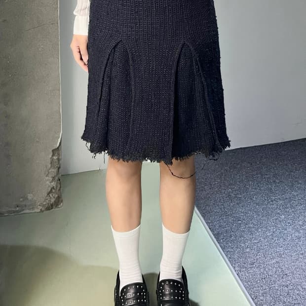 프라다 네트 울 스커트