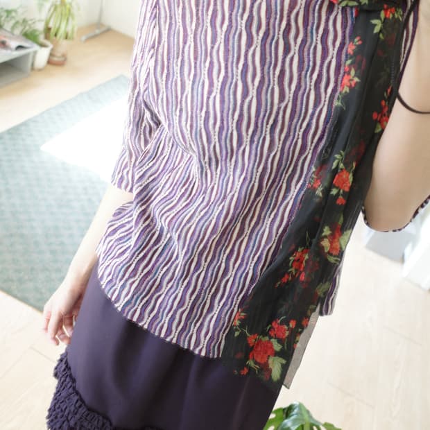Pleats purple top