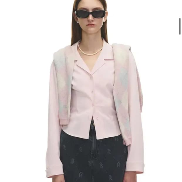 그로브 베로 블라우스 핑크