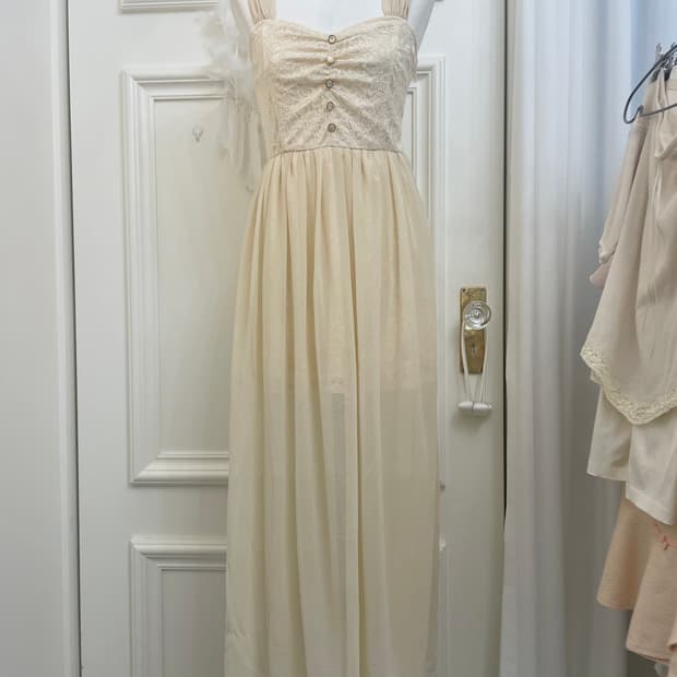 CECIL MCBEE lace shirring long opc