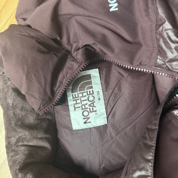 노스페이스 눕시 패딩 M 코코아 브라운