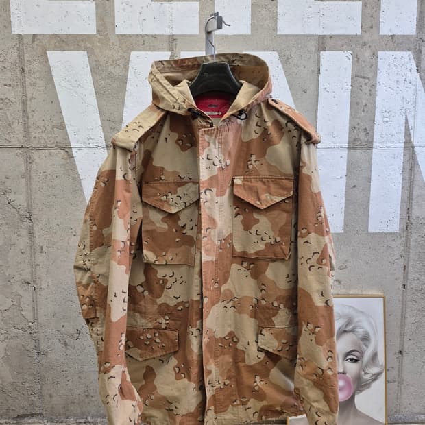 XL)사막 패턴 남성 후드야상자켓