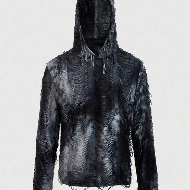 Textured Tie-Dye Hoodie