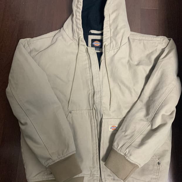 디키즈 워크 후드 봄버자켓 베이지 s