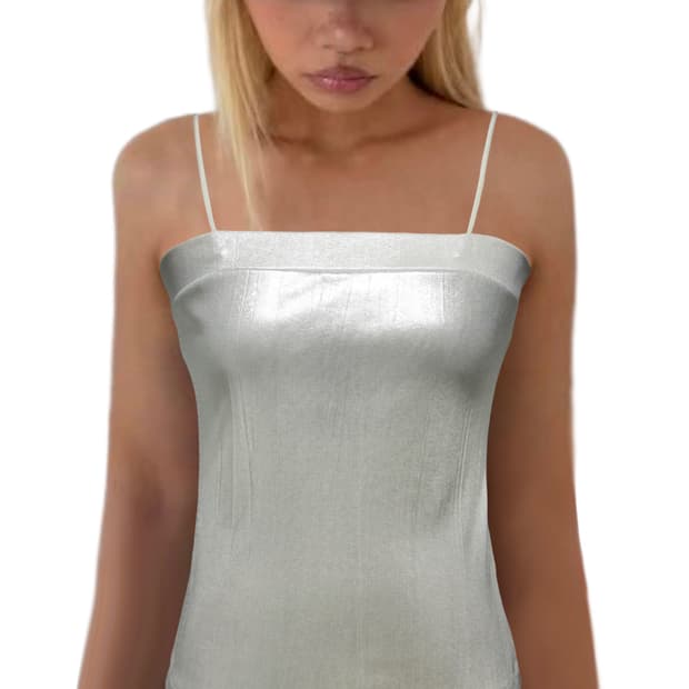Silver Metallic Cami top