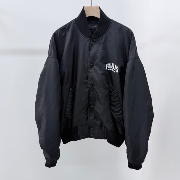 [S+급/오버핏S] 발렌시아가 파리 봄버 자켓 블랙