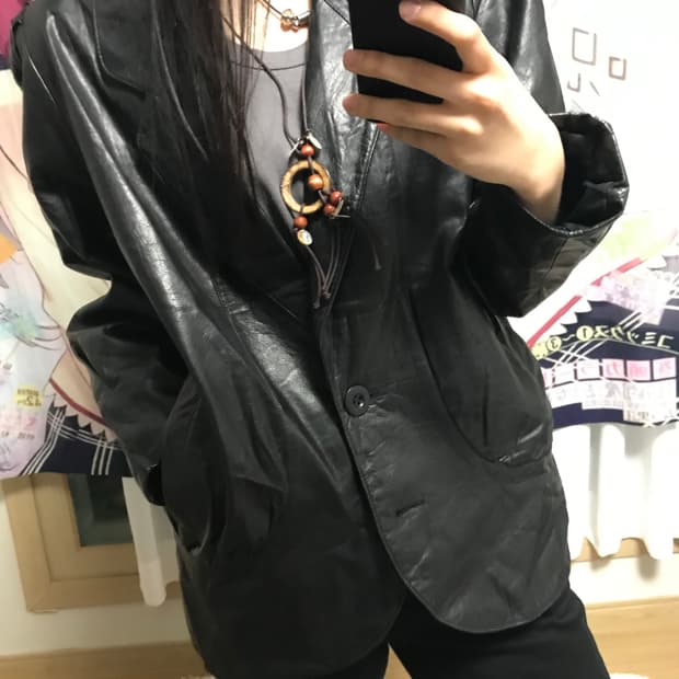 퍼프 레더 블레이저