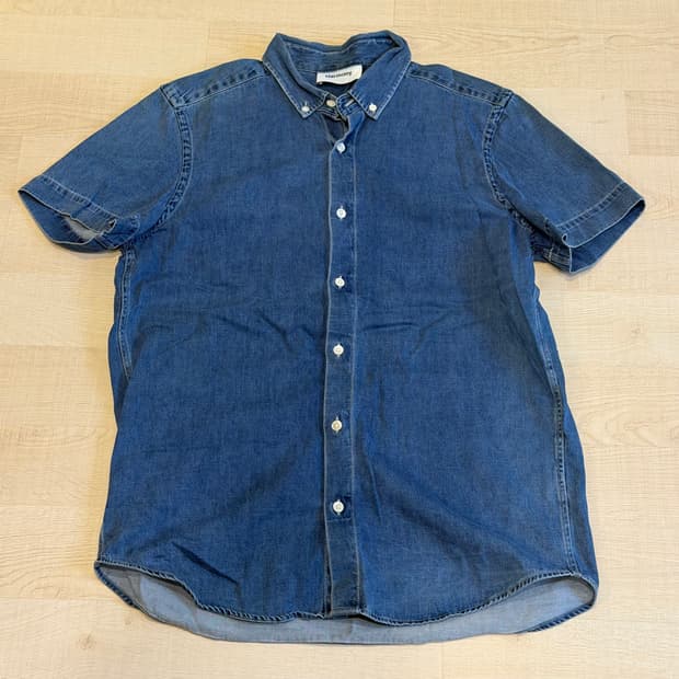 Harmony 데님 반팔 셔츠