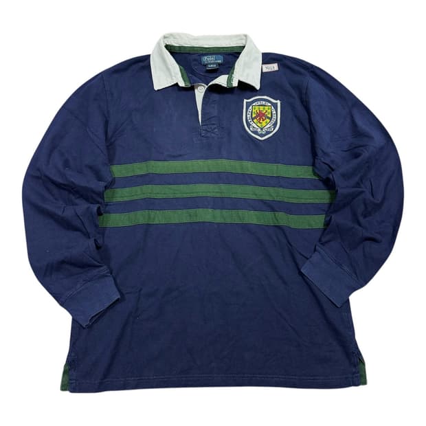 ✨ (바배) 폴로 랄프로렌 90s 방패 치프키프 럭비 카라 롱슬리브 (1