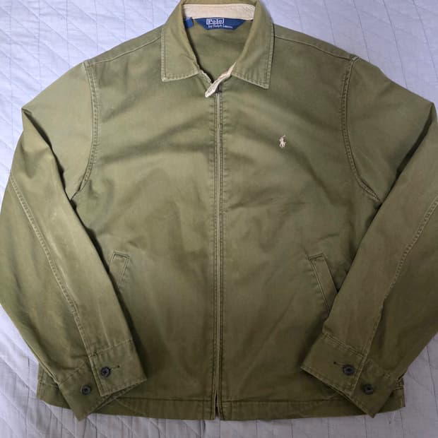 [L] 00s 빈티지 랄프로렌 올드 폴로 코튼 해링턴 스윙탑 자켓